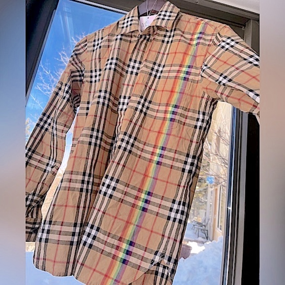 Burberry: Rainbow Chemise Nova Vintage Check Button Shirt (Limited Edition) - Picture 9 of 17
